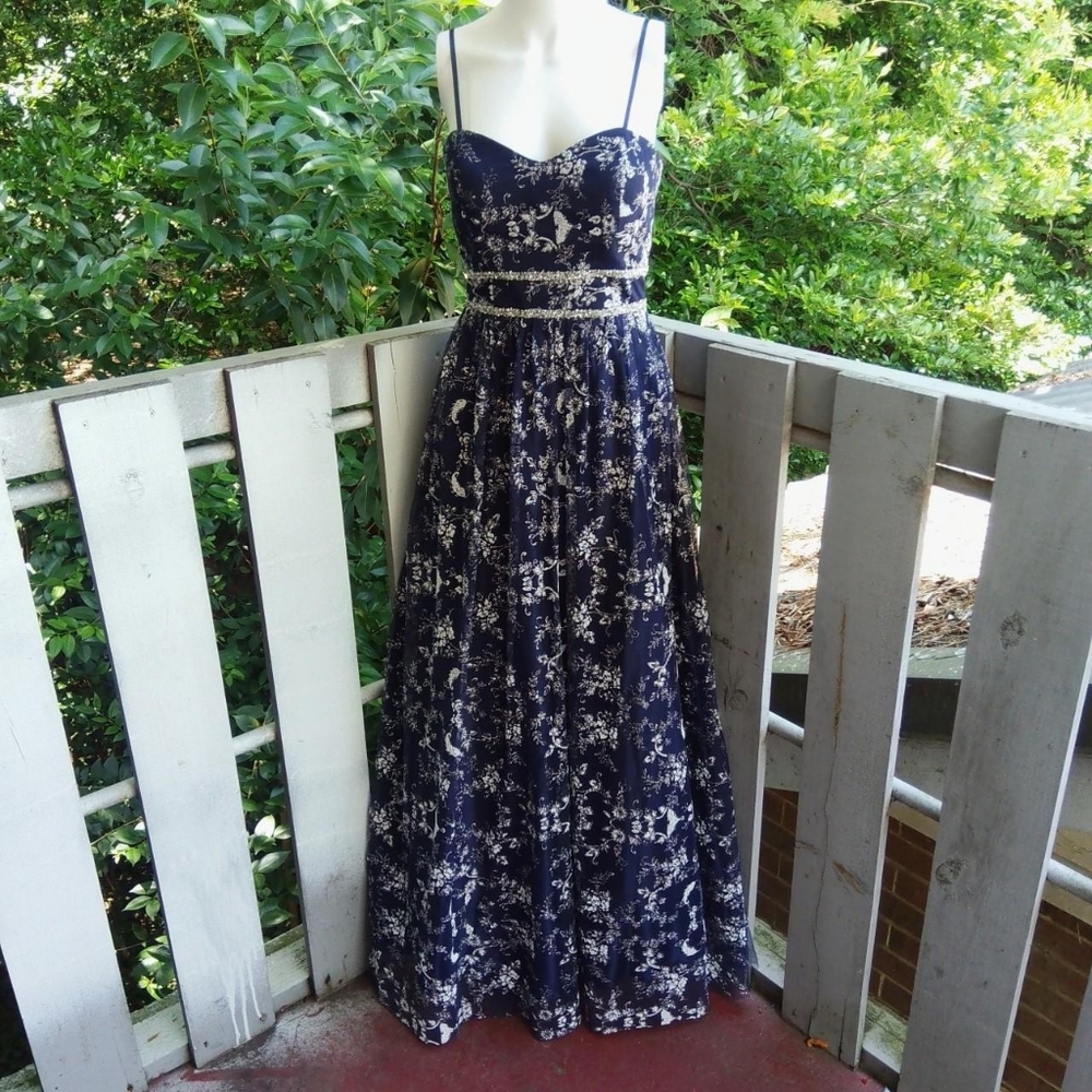Y2K Fairycore Formal Floral Sparkle lace up Dress Prom Special occasion
